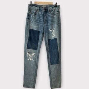 American Eagle vintage hi rise patchwork jean